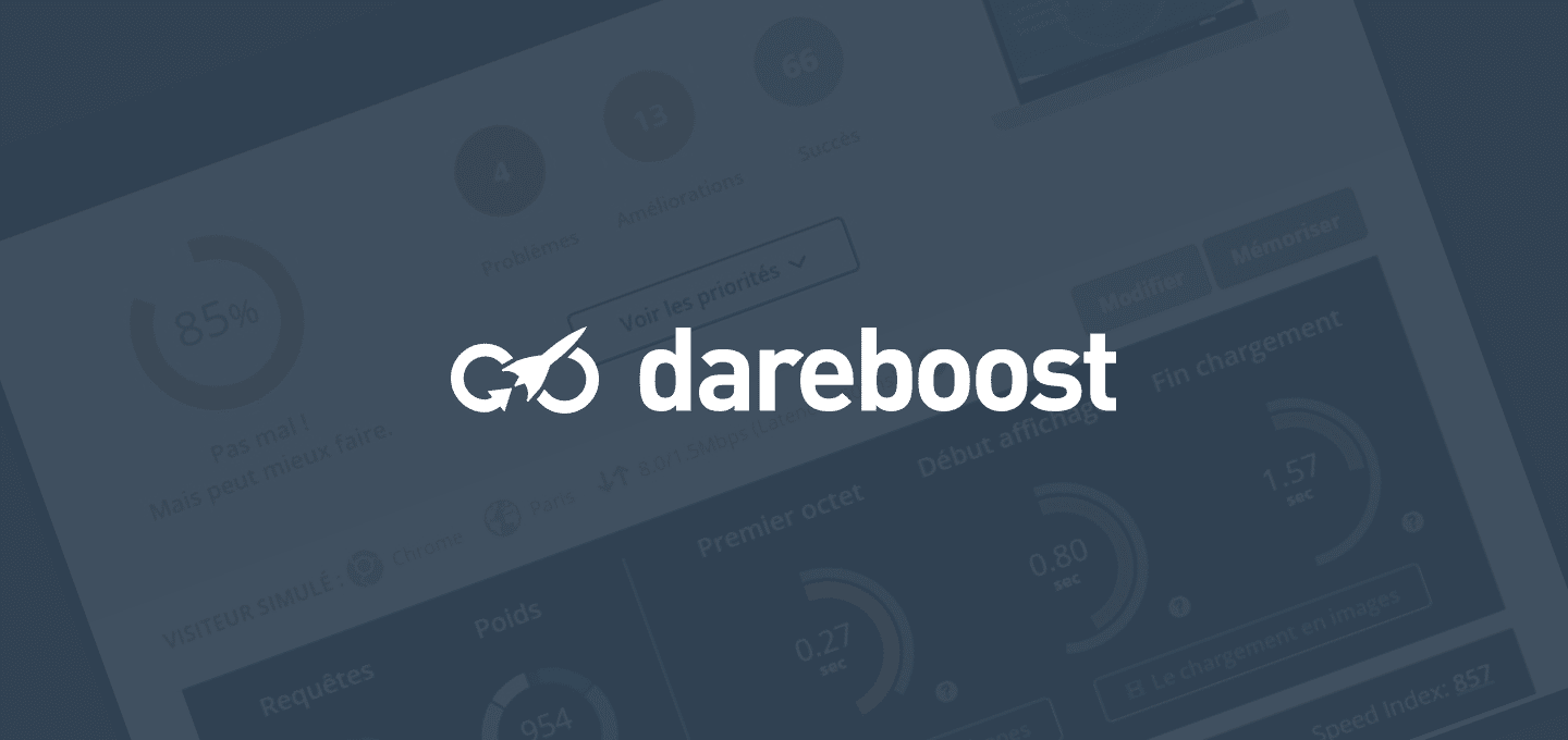 Dareboost webdesign tableau de bord performance web